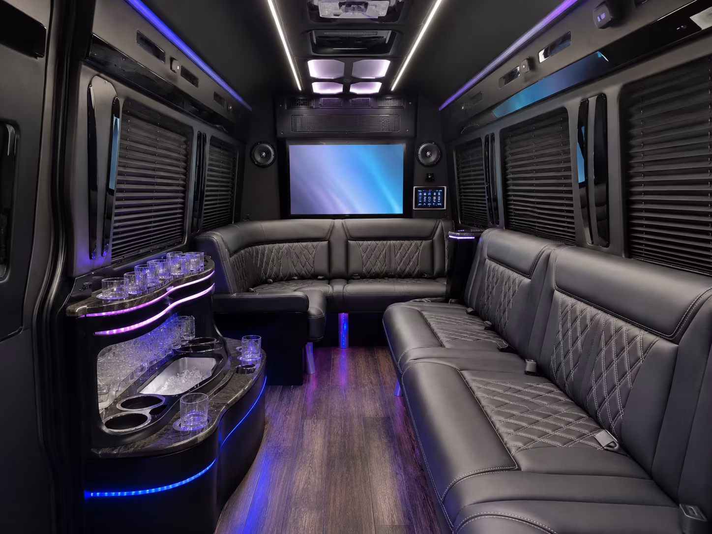 bus rental options for downey trips