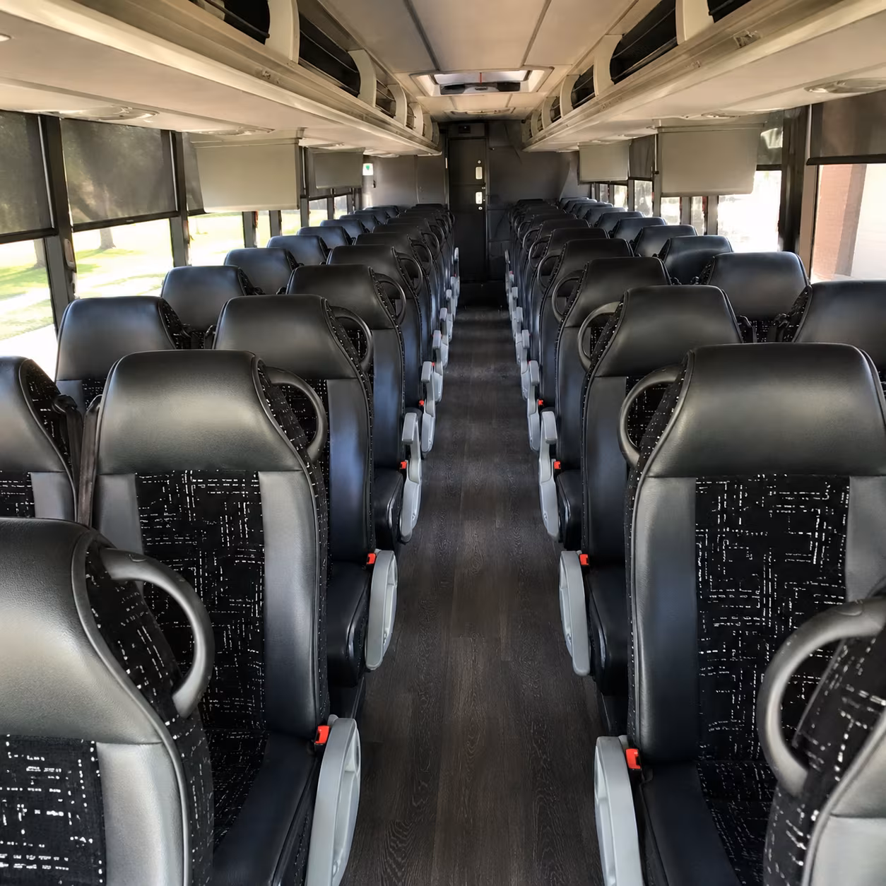 downey charter bus interior