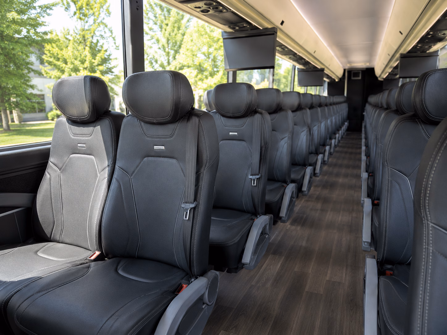 downey charter bus rental interior