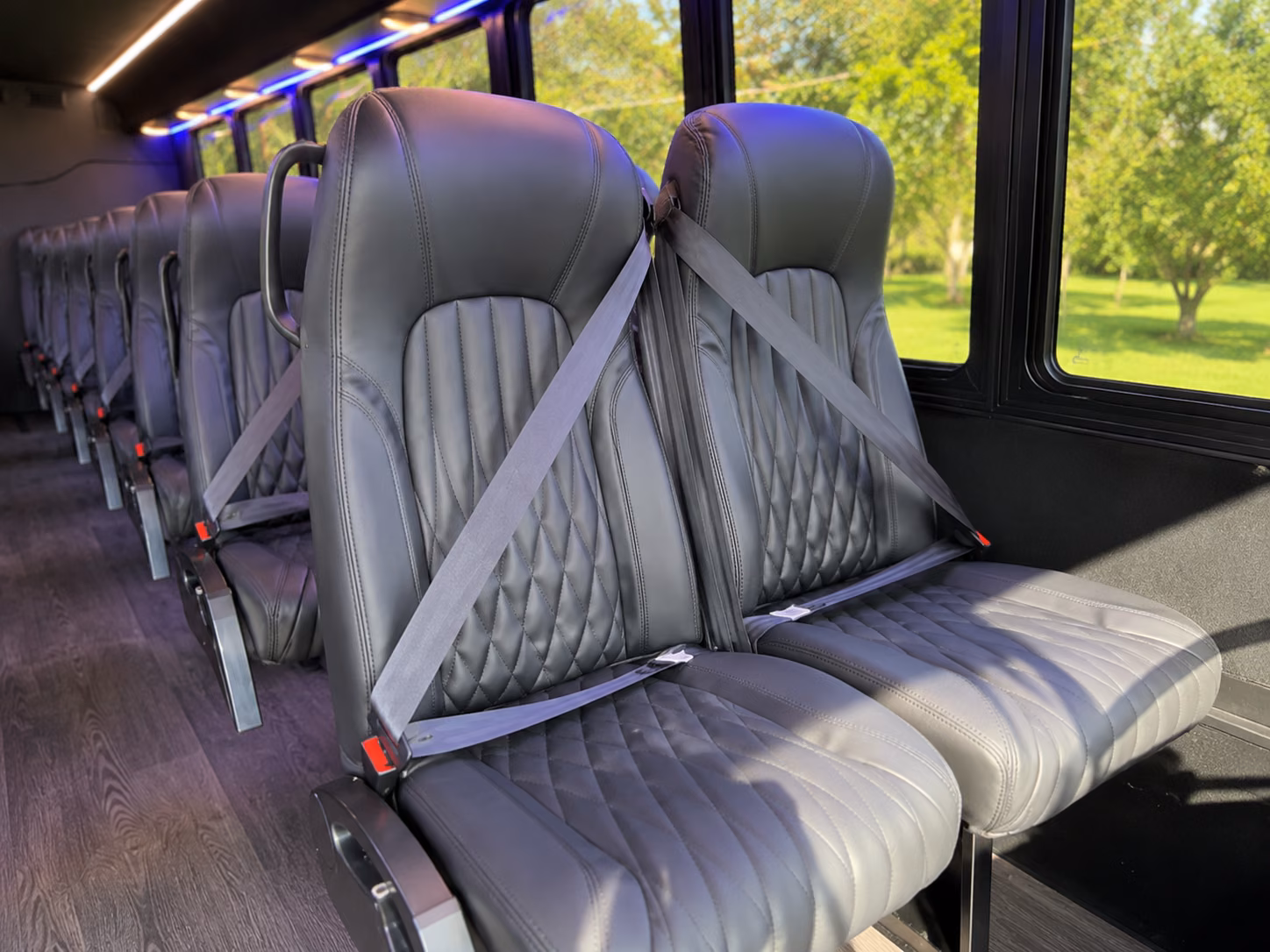 downey wedding transportation onboard seating