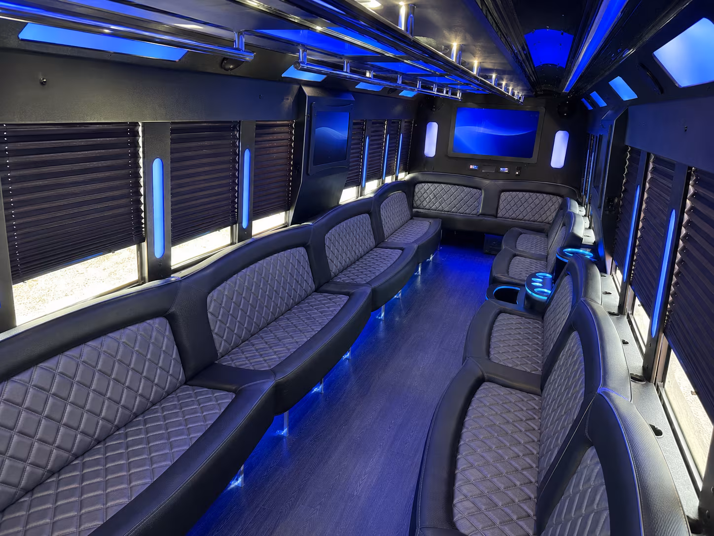 party buses that make the ride part of your downey wedding celebration